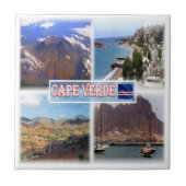 zCV0023 CAPE VERDE，モザイク，アフリカ， タイル (正面)