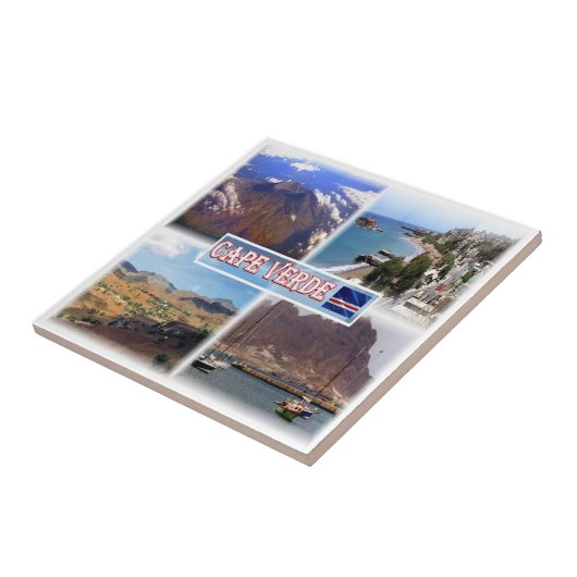 zCV0023 CAPE VERDE，モザイク，アフリカ， タイル (側面)