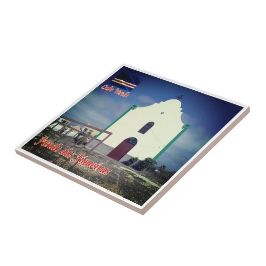 zCV007 CAPE VERDE, Igreja,アフリカ,冷蔵庫 タイル (側面)