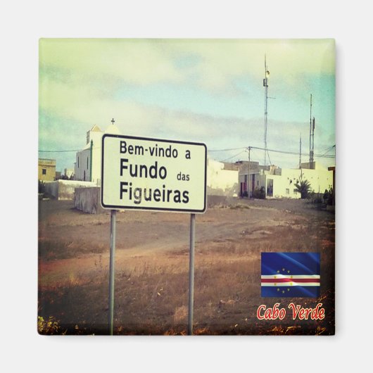 zCV008 CAPE VERDE, Fundo das Figueiras,冷蔵庫 マグネット (正面)
