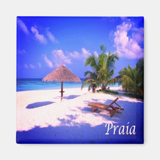 zCV013 PRAIA, CAPE VERDE,ビーチ,アフリカ,冷蔵庫 マグネット (正面)