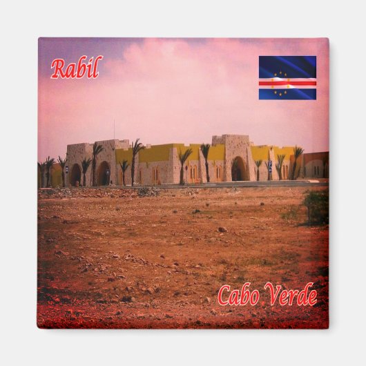 zCV016 RABIL Airpor, Cape Verde，アフリカ，冷蔵庫 マグネット (正面)