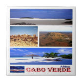 zCV022 CAPE VERDE，モザイク，アフリカ， タイル (正面)