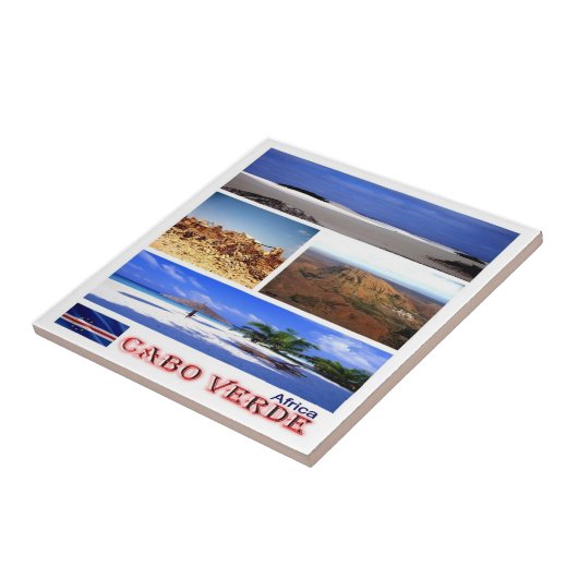 zCV022 CAPE VERDE，モザイク，アフリカ， タイル (側面)