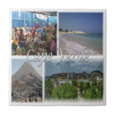 zCV025 CAPE VERDE,モザイク,アフリカ, タイル (正面)
