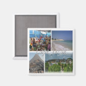 zCV025 CAPE VERDE，モザイク，アフリカ，冷蔵庫 マグネット (正面/裏面)