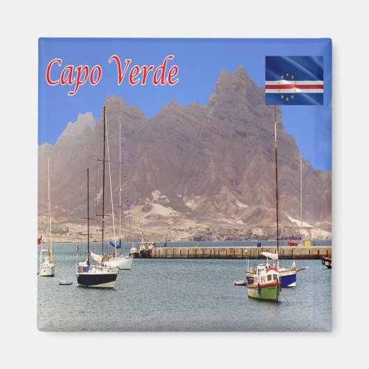 zCV026 CAPE VERDE, MONT CARA，アフリカ，冷蔵庫 マグネット (正面)