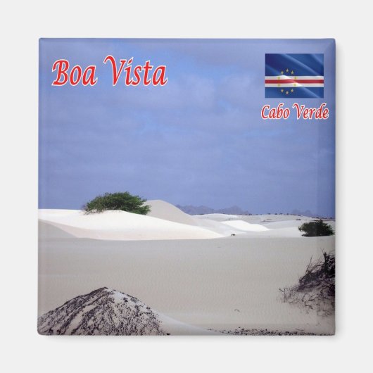 zCV027 BOA VISTA DESERT，カーボベルデ，アフリカ，冷蔵庫 マグネット (正面)