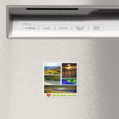 zCX003 CHRISTMAS ISLAND, I Love，モザイク，冷蔵庫 マグネット (インサイチュ (食洗機))