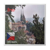 zCZ007 BRNOチェコ， タイル (正面)