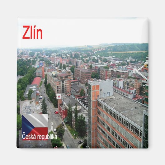 zCZ008 ZLINN Czech Republic,冷蔵庫 マグネット (正面)