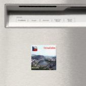 zCZ009 UNSTI NAD LABEM Czech Republic,冷蔵庫 マグネット (インサイチュ (食洗機))