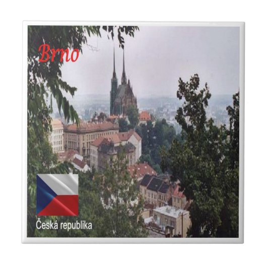 zCZ016 BRNOチェコ, タイル (正面)