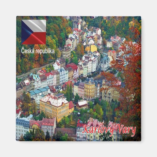 zCZ019 KARLOVY VARY Czech Republic,冷蔵庫 マグネット (正面)