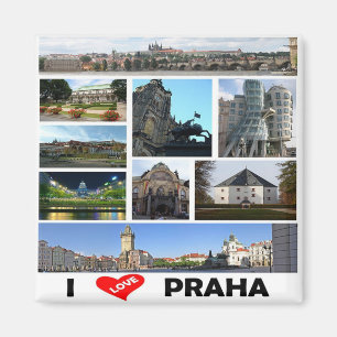 zCZ023 PRAGUE I Love Czech Republic-冷蔵庫 マグネット
