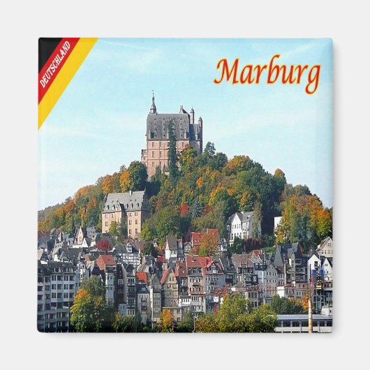 zDE005 MARBURG Castle Germany マグネット (正面)