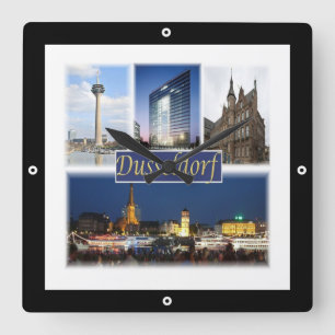 zDE008 DUSSELDORF,ドイツ,ヨーロッパ, スクエア壁時計