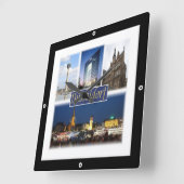 zDE008 DUSSELDORF,ドイツ,ヨーロッパ, スクエア壁時計 (傾斜)