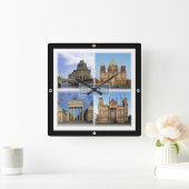 zDE018 BERLINドイツ， スクエア壁時計 (ホーム)