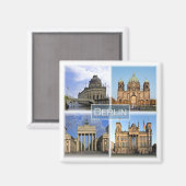 zDE018 BERLINドイツ、冷蔵庫 マグネット (正面/裏面)