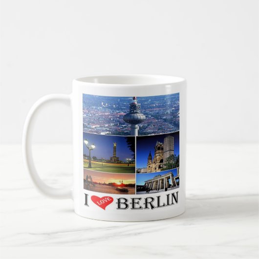 zDE020 BERLIN I LOVE Germany, Coffee Mug コーヒーマグカップ (左)