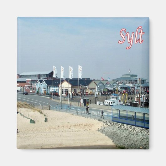 zDE030 SYLT SHORE Frisian islandsドイツ, マグネット (正面)