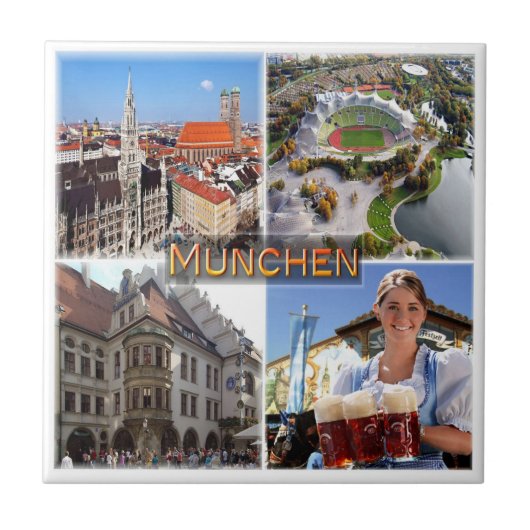 zDE040 MUNCHEN Altstadt Olympiastadion, タイル (正面)