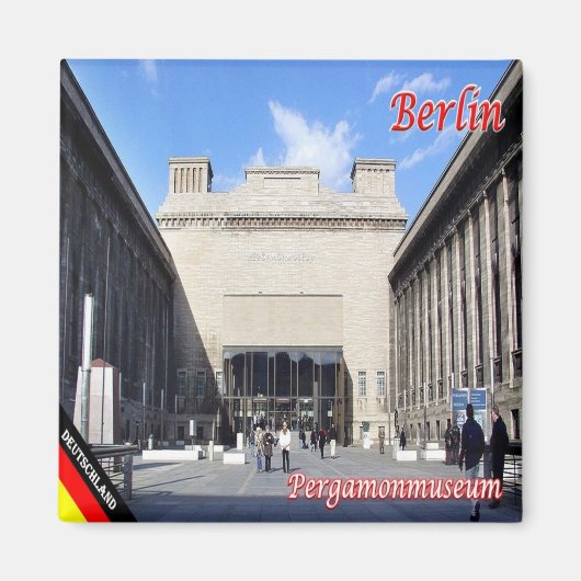 zDE044 BERLIN Pergamon museum Germany冷蔵庫 マグネット (正面)