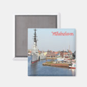 zDE046 WILHELMSHAVEN PORTフリジア諸島，冷蔵庫 マグネット (正面/裏面)