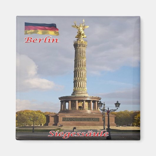 zDE049 BERLIN Berliner Victory Column Germany - マグネット (正面)
