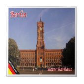 zDE059 BERLIN RED RARHAUSドイツ， タイル (正面)