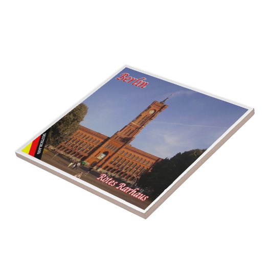 zDE059 BERLIN RED RARHAUSドイツ， タイル (側面)