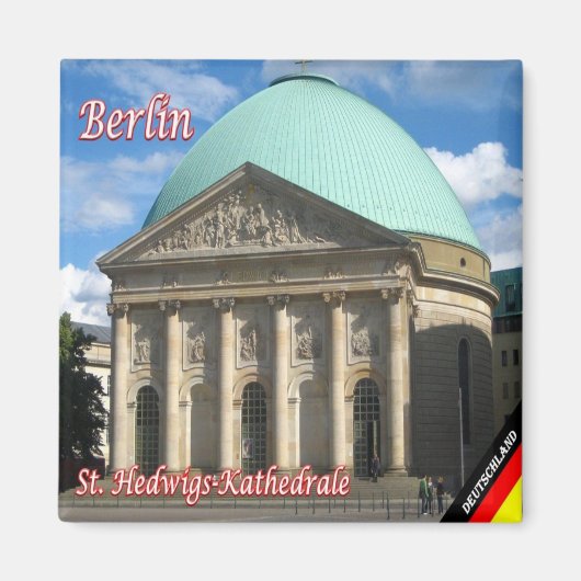 zDE062 BERLIN Saint Hedwig Cathedral,冷蔵庫 マグネット (正面)