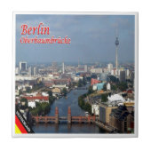 zDE073 BERLIN OBERBAUMBRUCKEドイツ， タイル (正面)