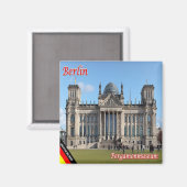 zDE074 BERLIN REICHSTAG建物ドイツ、冷蔵庫 マグネット (正面/裏面)