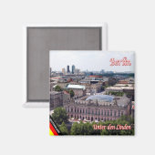 zDE075 BERLIN Unter den Lindenドイツ、冷蔵庫 マグネット (正面/裏面)