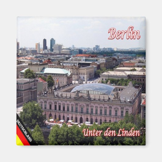zDE075 BERLIN Unter den Lindenドイツ、冷蔵庫 マグネット (正面)