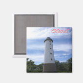 zDE096オーランドライトハウスフリジア諸島,冷蔵庫 マグネット (正面/裏面)