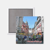 zDE101 MARBURG Wettergasseドイツ、冷蔵庫 マグネット (正面/裏面)