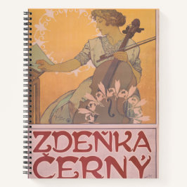 Zdenka Cerny poster by Alphonse Mucha  ノートブック
