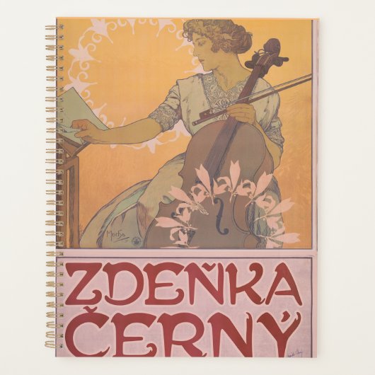 Zdenka Cerny poster by Alphonse Mucha  プランナー手帳 (正面)