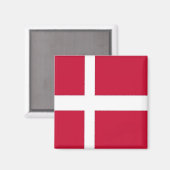 zDK001デンマーク国旗、デンマーク、冷蔵庫 マグネット (正面/裏面)