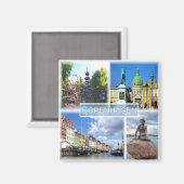 zDK013 COPENHAGEN Tivoli Garden Amalienborg County マグネット (正面/裏面)