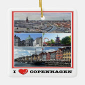 zDK014 COPENHAGEN KOPENHAGEN I LOVE, セラミックオーナメント (正面)