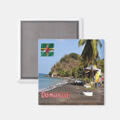 ZDM007 DOMINICA，メロビーチ，アメリカ，冷蔵庫 マグネット (正面/裏面)