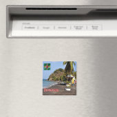 ZDM007 DOMINICA，メロビーチ，アメリカ，冷蔵庫 マグネット (インサイチュ (食洗機))