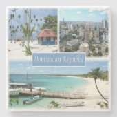 zDO005ドミニカ共和国，モザイク，アメリカ， ストーンコースター (正面)