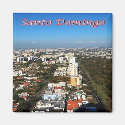 zDO008 SANTO DOMINGO，ドミニカ共和国，冷蔵庫 マグネット (正面)