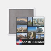 zDO009 SANTO DOMINGO，ドミニカ共和国，冷蔵庫 マグネット (正面/裏面)