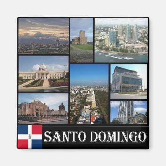 zDO009 SANTO DOMINGO，ドミニカ共和国，冷蔵庫 マグネット (正面)